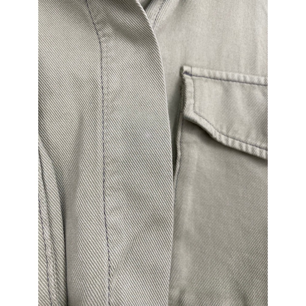Topshop Womens‎ Olive Green Belted Shirt Jacket UK M US 8-10 Utility Pockets - Picture 4 of 8